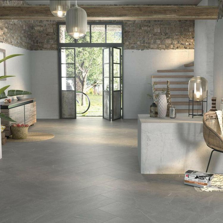 24 X 24 Madison Argent Matte Limestone Look Porcelain Tile-PORCELAIN-Large Format-American Tile Depot