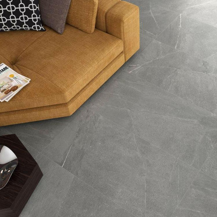 24 X 24 Madison Argent Matte Limestone Look Porcelain Tile-PORCELAIN-Large Format-American Tile Depot