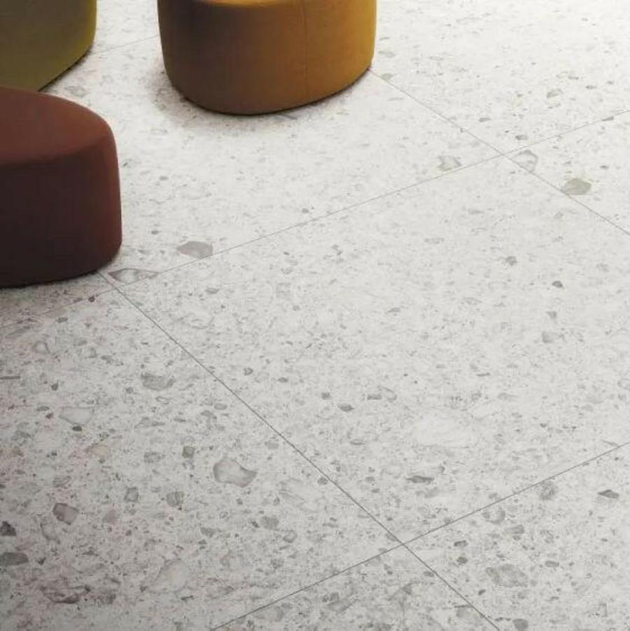 24 X 24 Orobica Bianca Matte Terrazzo Look Porcelain Tile-PORCELAIN-Large Format-American Tile Depot