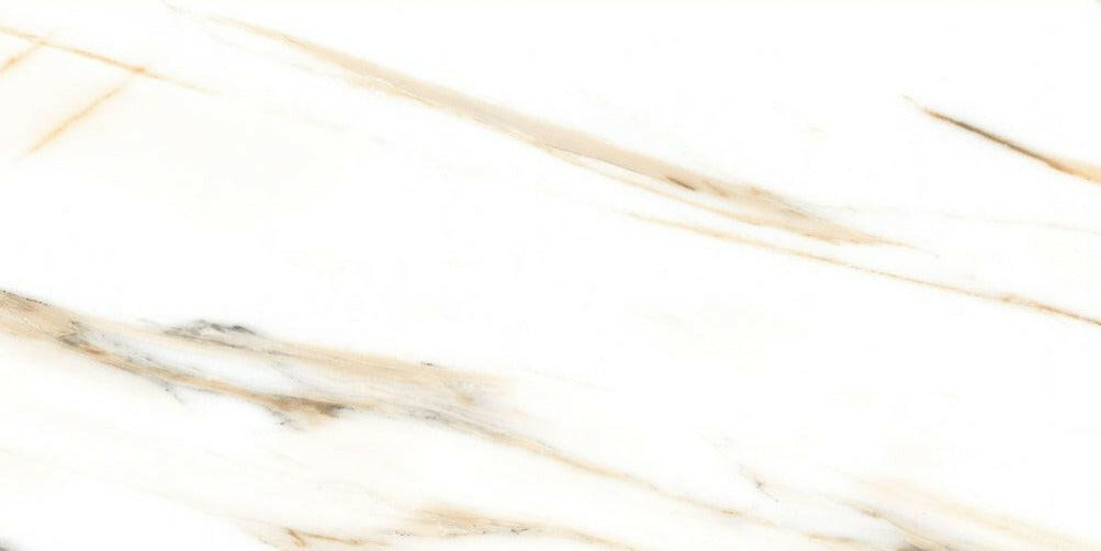 24 X 48 AGL Calacatta Gold Marble Look Polished Porcelain Tile-Porcelain Tile Large Formate-American Tile Depot