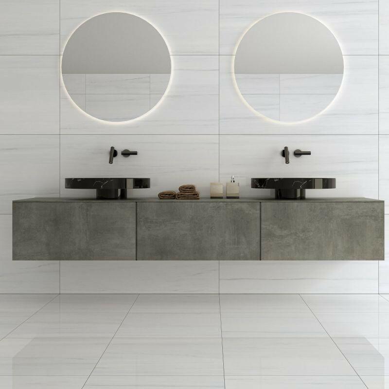 24 X 48 AN Dolomite Supreme Polished Marble Look Porcelain Tile-PORCELAIN-Large Format-American Tile Depot