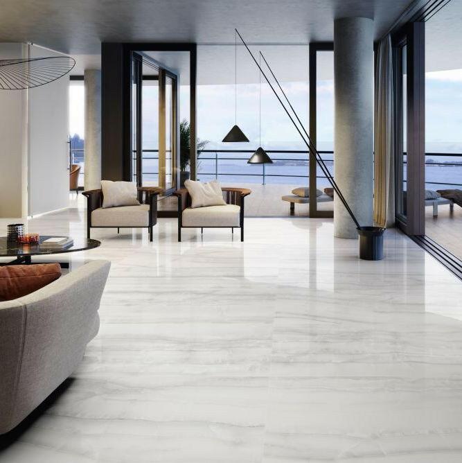 24 X 48 Akoya Silver Polished Onyx Look Porcelain Tile-PORCELAIN-Large Format-American Tile Depot