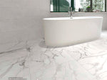 24 X 48 Angelo Silk Silver Matte Marble Look Porcelain Tile-Porcelain Tile Large Formate-American Tile Depot