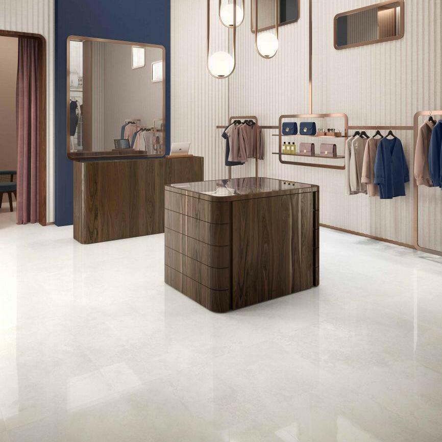 24 X 48 Appia Cross Cut White Matte Travertine Look Porcelain Tile-PORCELAIN-Large Format-American Tile Depot