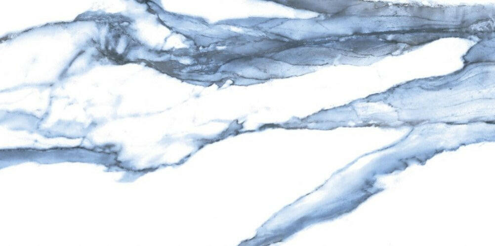 24 X 48 Calacatta Blue Matte Marble Look Porcelain Tile-PORCELAIN-Large Format-American Tile Depot