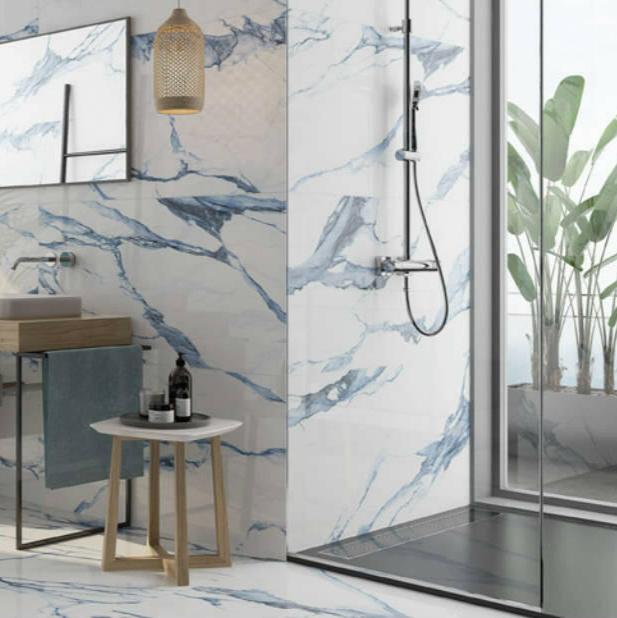 24 X 48 Calacatta Blue Matte Marble Look Porcelain Tile-PORCELAIN-Large Format-American Tile Depot