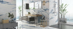 24 X 48 Calacatta Blue Polished Marble Look Porcelain Tile-PORCELAIN-Large Format-American Tile Depot