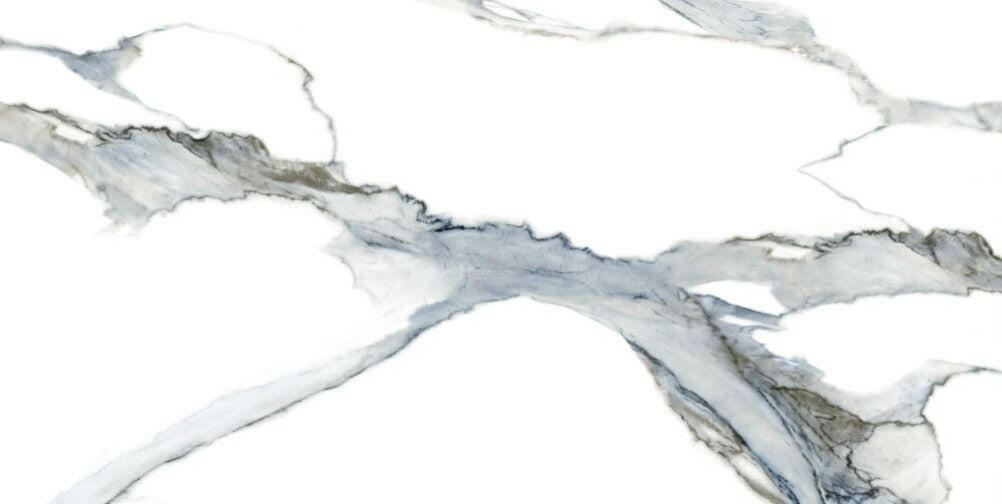 24 X 48 Calacatta Fantasy Acqua Polished Marble Look Porcelain Tile-PORCELAIN-Large Format-American Tile Depot