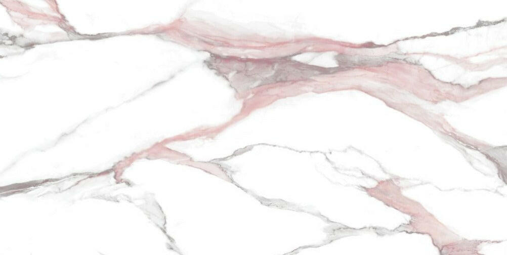 24 X 48 Calacatta Fantasy Pink Polished Marble Look Porcelain Tile-PORCELAIN-Large Format-American Tile Depot