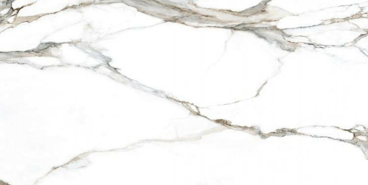 24 X 48 Calacatta Fantasy Topo Polished Marble Look Porcelain Tile-PORCELAIN-Large Format-American Tile Depot