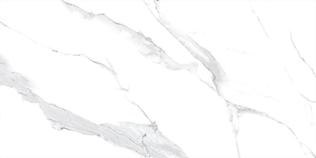 24 X 48 Calacatta White Polished Marble Look Porcelain Tile-Porcelain Tile Large Formate-American Tile Depot