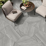 24 X 48 Crossover Grey Textured Stone Look Porcelain Tile-Porcelain Tile Large Formate-American Tile Depot