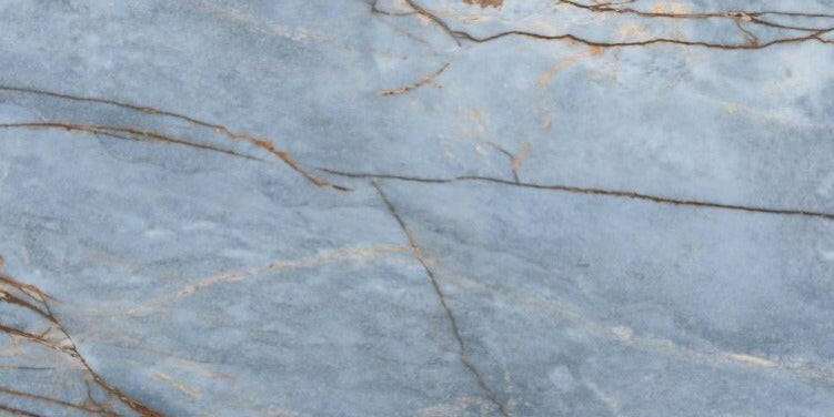 24 X 48 Heritage Luxe Azure Glossy Marble Look Porcelain Tile-PORCELAIN-Large Format-American Tile Depot