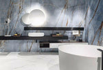 24 X 48 Heritage Luxe Azure Glossy Marble Look Porcelain Tile-PORCELAIN-Large Format-American Tile Depot