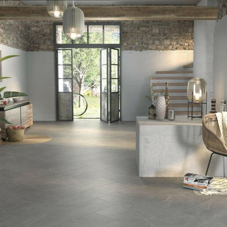 24 X 48 Madison Argent Matte Limestone Look Porcelain Tile-PORCELAIN-Large Format-American Tile Depot