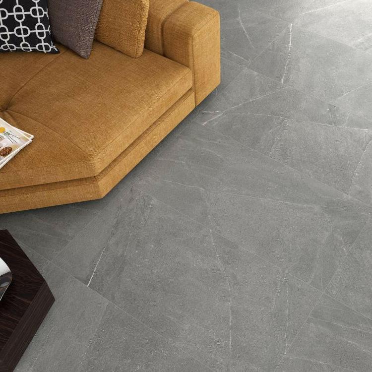 24 X 48 Madison Argent Matte Limestone Look Porcelain Tile-PORCELAIN-Large Format-American Tile Depot