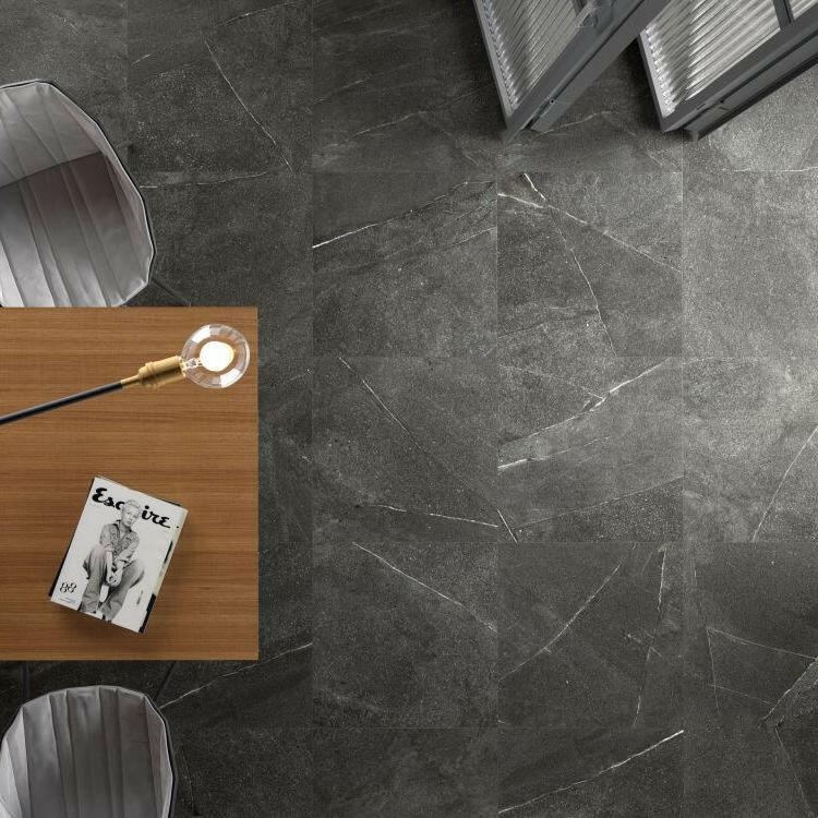 24 X 48 Madison Grafito Matte Limestone Look Porcelain Tile-PORCELAIN-Large Format-American Tile Depot