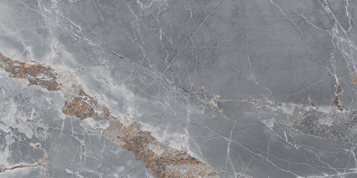 24 X 48 Marmo Metallo Grey Polished Marble Look Porcelain Tile-Porcelain Tile Large Formate-American Tile Depot