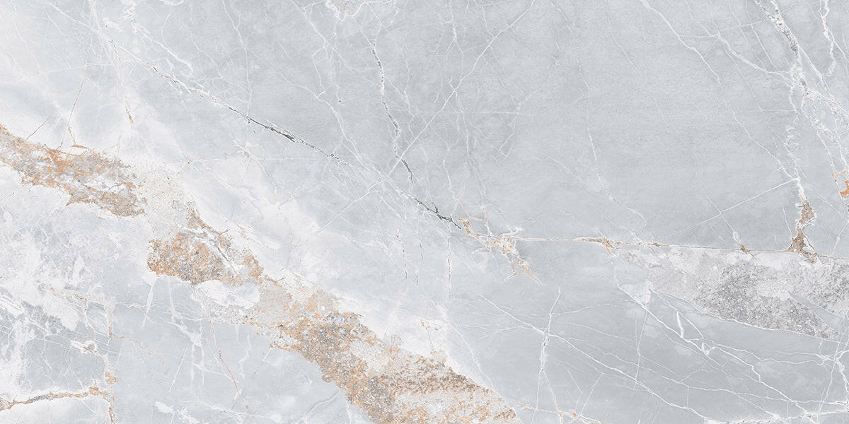 24 X 48 Marmo Metallo Light Grey Polished Marble Look Porcelain Tile-Porcelain Tile Large Formate-American Tile Depot