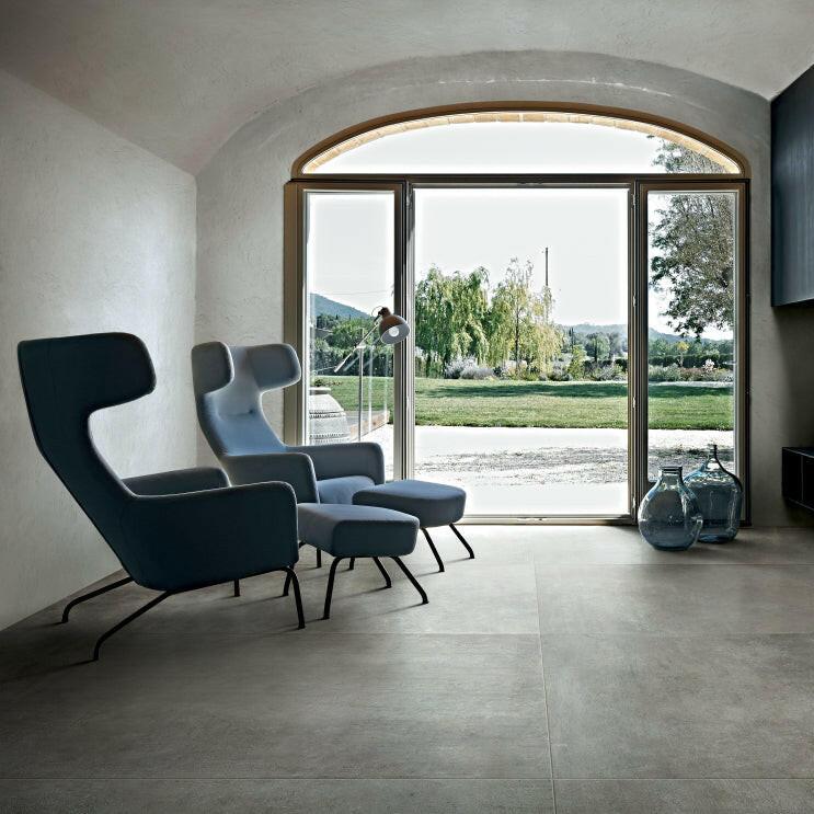 24 X 48 Matieres Nuage Matte Concrete Look Porcelain Tile-PORCELAIN-Large Format-American Tile Depot