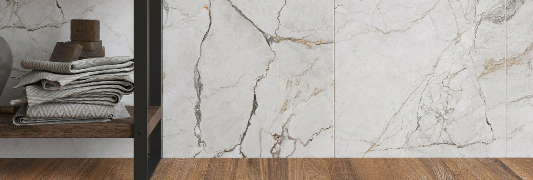 24 X 48 Orlando White Polished Marble Look Porcelain Tile-Porcelain Tile Large Formate-American Tile Depot