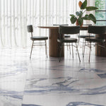 24 X 48 Patagonia Blue Satin Polished Marble Look Porcelain Tile-Porcelain Tile Large Formate-American Tile Depot