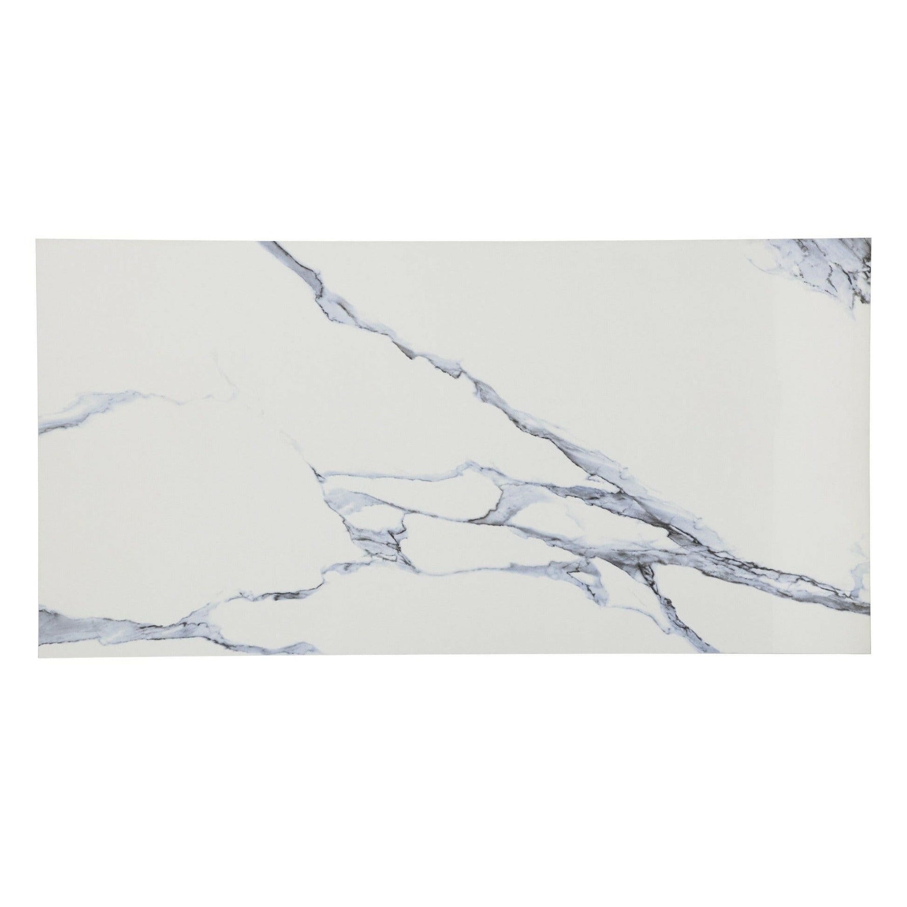 24 X 48 Statuario Blue Polished Marble Look Porcelain Tile-Porcelain Tile Large Formate-American Tile Depot