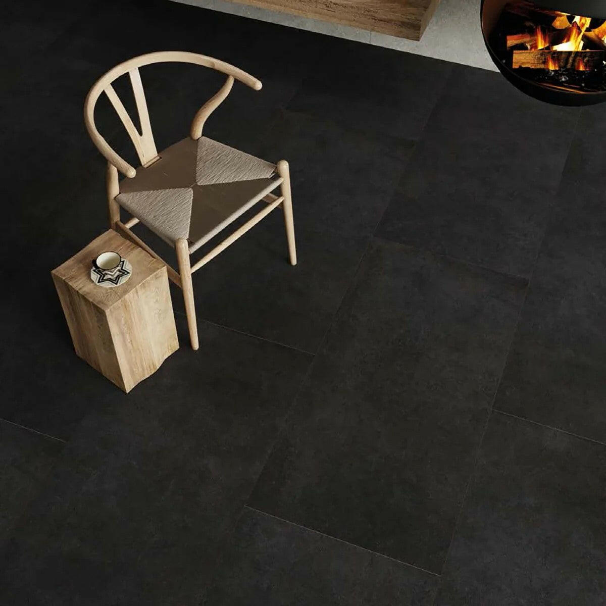 24 X 48 Stratos Anthracite Textured Porcelain Tile-Porcelain Tile Large Formate-American Tile Depot