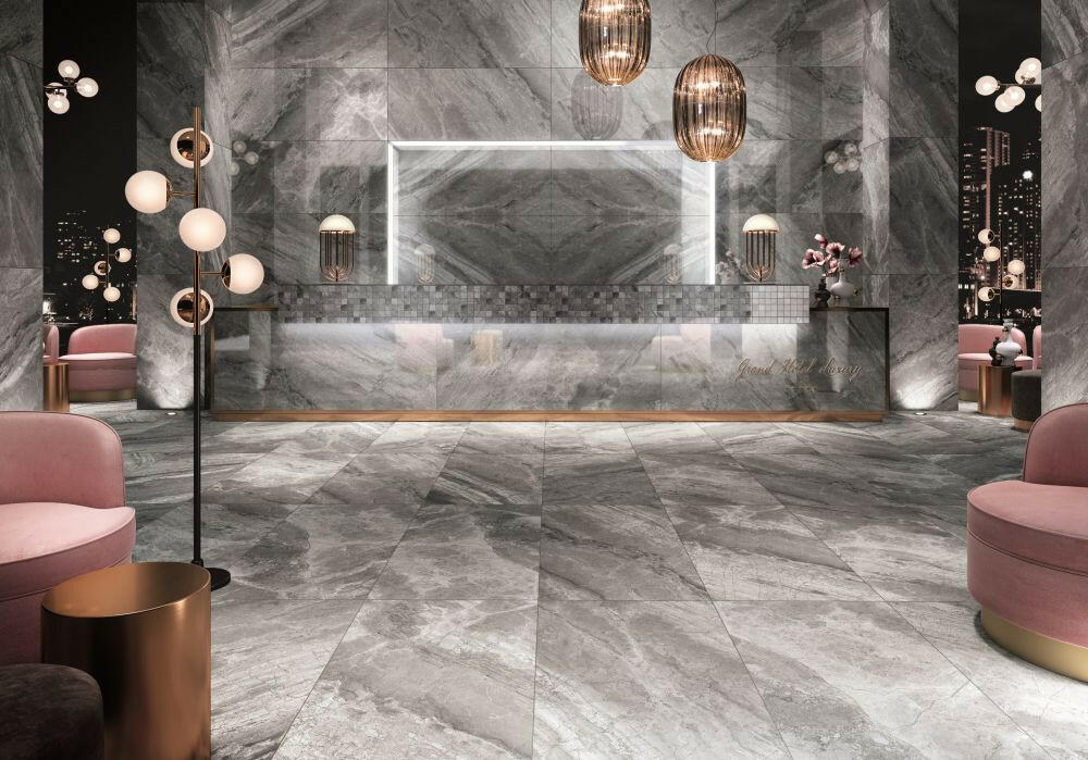 24 X 48 Supreme Grey Naturale Matte Marble Look Porcelain Tile-PORCELAIN-Large Format-American Tile Depot