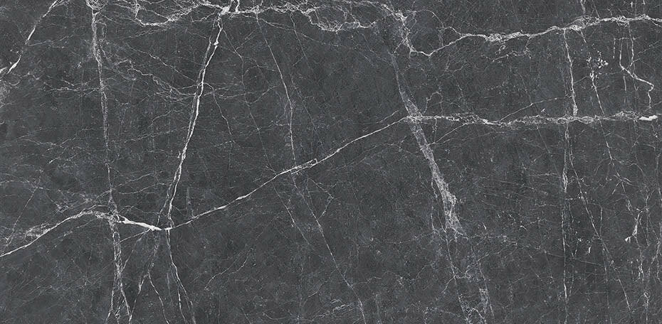 24 X 48 Terre Black Polished Marble Look Porcelain Tile-Porcelain Tile Large Formate-American Tile Depot