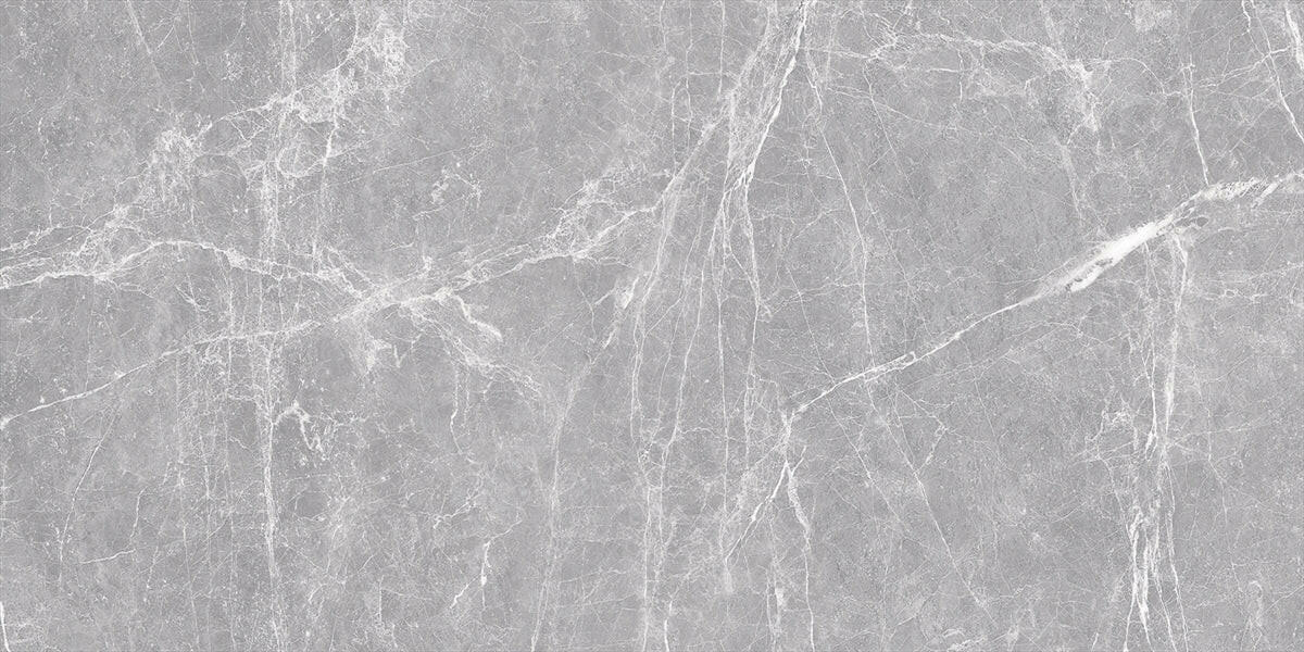 24 X 48 Terre Grey Polished Marble Look Porcelain Tile-Porcelain Tile Large Formate-American Tile Depot