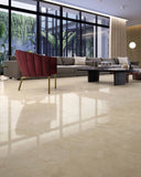 24 X 48 Appia Cross Cut Beige Polished Travertine Look Porcelain Tile-PORCELAIN-Large Format-American Tile Depot