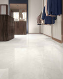 24 X 48 Appia Cross Cut White Matte Travertine Look Porcelain Tile