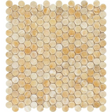 Honey Onyx Polished Penny Round Mosaic Tile