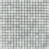 5/8 X 5/8 Bianco Venatino (Bianco Mare) Marble Polished Mosaic Tile