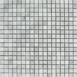 5/8 X 5/8 Bianco Venatino (Bianco Mare) Marble Honed Mosaic Tile