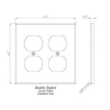 White Marble (Meram Blanc) Double Duplex Switch Wall Plate / Switch Plate / Cover - Polished