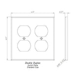 Thassos White Marble Double Duplex Switch Wall Plate / Switch Plate / Cover - Honed