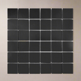 2 X 2 Full Black Square Matte Porcelain Mosaic Tile