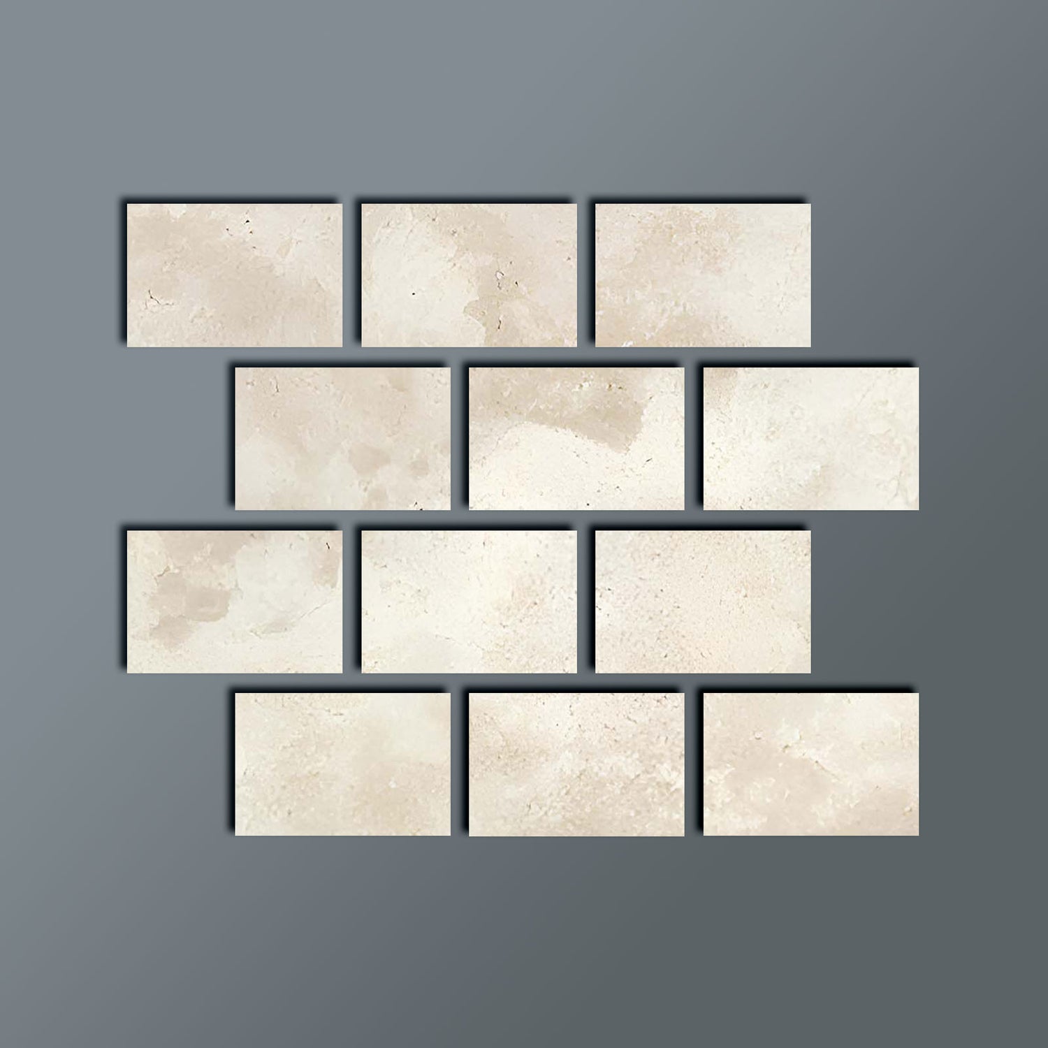 4 X 6 Durango Cream Travertine Cross Cut Honed Tile