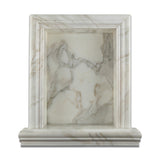 Calacatta Gold Marble Hand-Made Custom Shampoo Niche / Shelf - LARGE - Polished