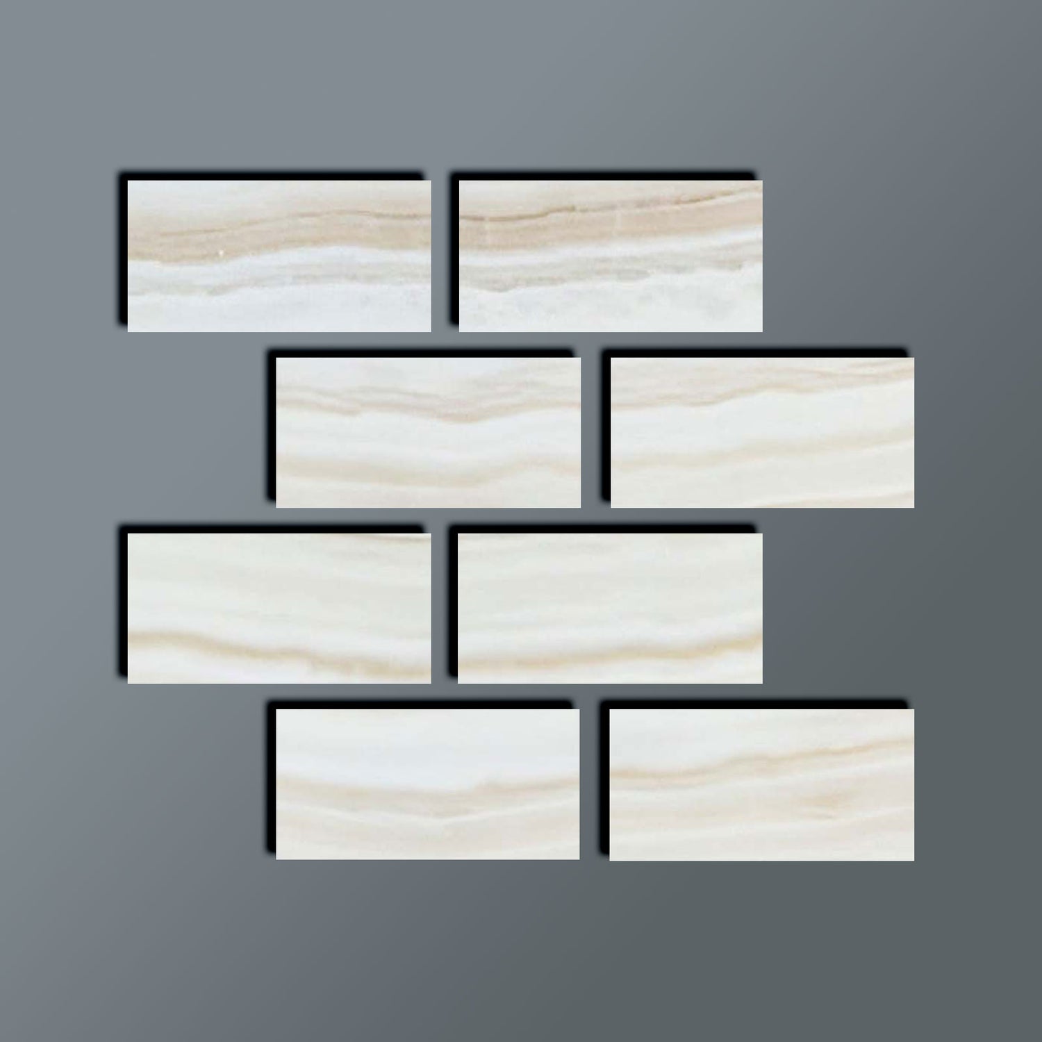 4 X 8 Premium White Onyx VEIN-CUT Polished Field Tile