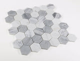 2" Beehive Dusk Honed Hexagon Marble Mosaic Tile-Marble Mosaic-American Tile Depot