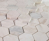 2" Beehive Eura Honed Hexagon Marble Mosaic Tile