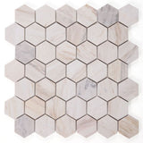 2" Beehive Eura Honed Hexagon Marble Mosaic Tile-Marble Mosaic-American Tile Depot