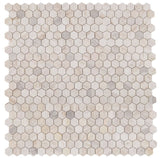 2" Beehive Eura Polished Hexagon Marble Mosaic Tile