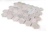 2" Beehive Eura Polished Hexagon Marble Mosaic Tile