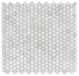 2" Beehive Grey Honed Hexagon Marble Mosaic Tile