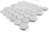 2" Beehive Grey Honed Hexagon Marble Mosaic Tile-Marble Mosaic-American Tile Depot