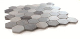 2" Beehive Italian Blue Polished Hexagon Marble Mosaic Tile